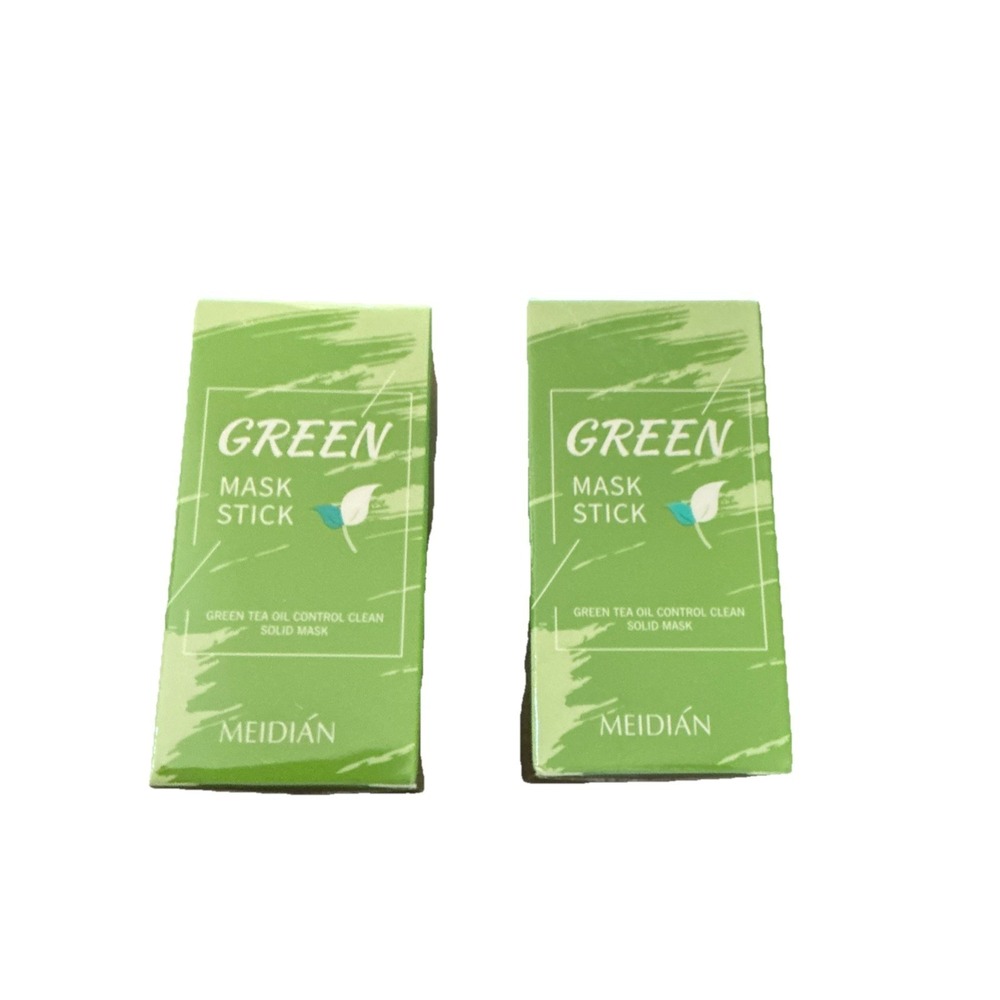 2X Green Tea Clay Mask Stick Purifying Deep Cleansing Blackhead Acne Remover